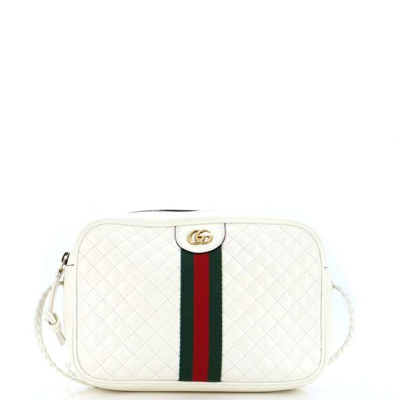 Gucci Bags Gucci Trapuntata Camera Bag Quilted Leather Small White